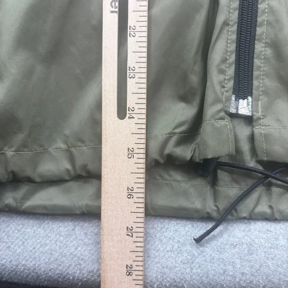 Vintage 90s Sierra Designs Hooded Nylon Jacket Mens XL Boxy Cropped Olive Green - Picture 4 of 9